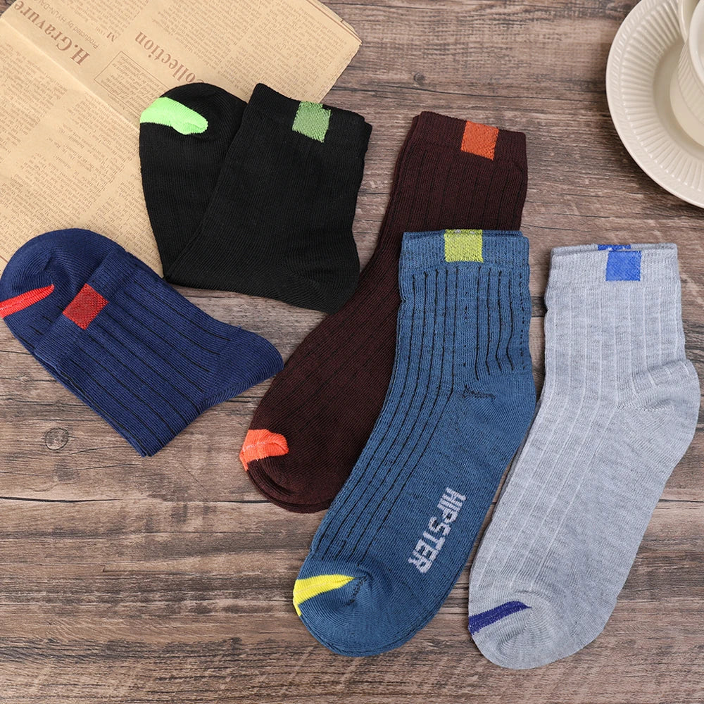 1/5pairs High Quality Men's Socks Casual Breathable Run Sports Socks Male Cotton Socks Winter Black Socks Men Large Size 38-45