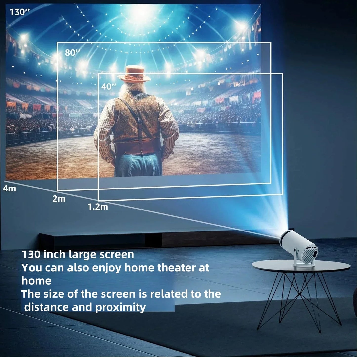 Salange-P30 Projetor LED de Home Theater, Estilo Livre, HDMI, USB, Adequado para Samsung, Xiaomi, IOS, Telefone Android, 720P, E