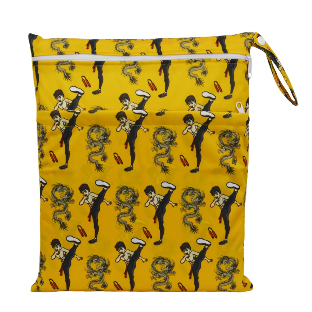 [Sigzagor] Wet Dry Bag With Two Zippered Baby Diaper Nappy Waterproof Reusable Washable
