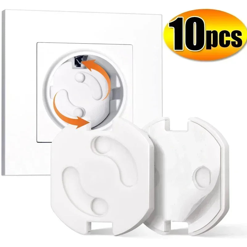 1/10pcs  Baby Safety Child Electric Socket Outlet Plug Protection Security Two Phase Safe Lock Cover Kids Sockets Cover Plugs