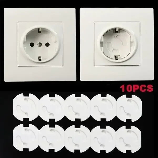 1/10pcs  Baby Safety Child Electric Socket Outlet Plug Protection Security Two Phase Safe Lock Cover Kids Sockets Cover Plugs