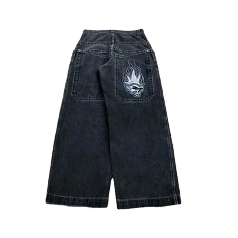 Y2K Jeans men vintage Embroidered Pattern American high quality Baggy jeans Hip Hop Harajuku streetwear men women wide leg jeans