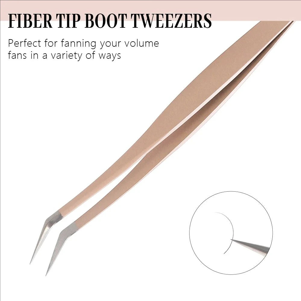 MJ 1 Pcs Eyelash Extension Tweezers Stainless Steel 3D Accurate Clip Eyelashes Tweezers Lash Extensions Supplies Set Tool