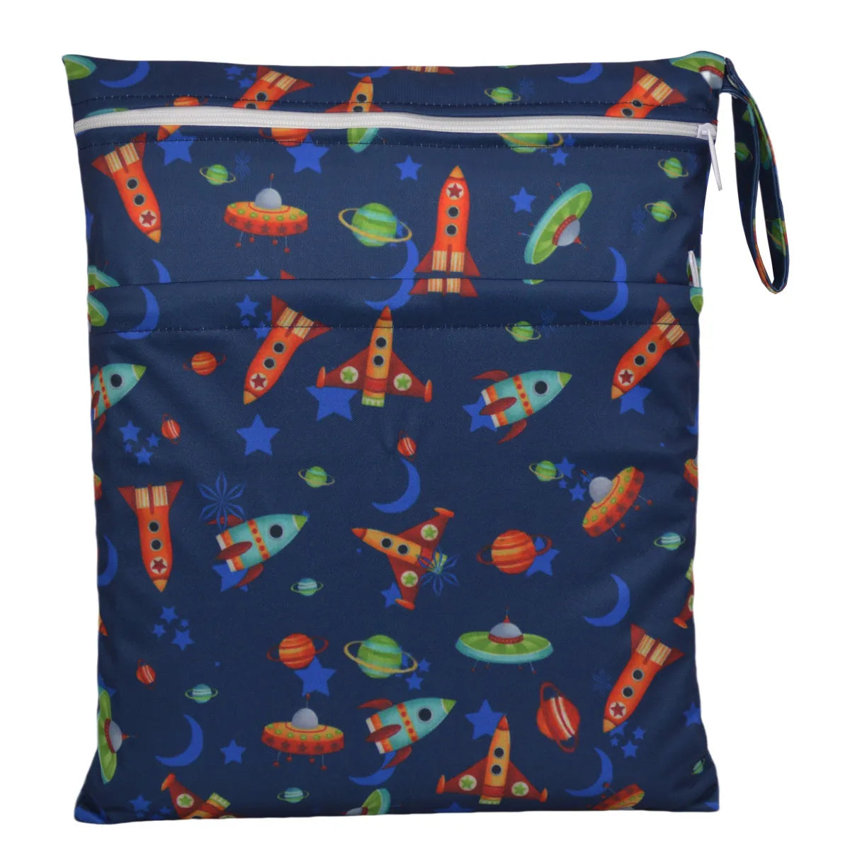 [Sigzagor] Wet Dry Bag With Two Zippered Baby Diaper Nappy Waterproof Reusable Washable