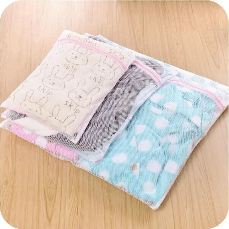1/3PCS Laundry Wash Mesh Bag Clothing Care Foldable Protection Washing Net Filter For Lingerie Underwear Bra Socks Clothes 3