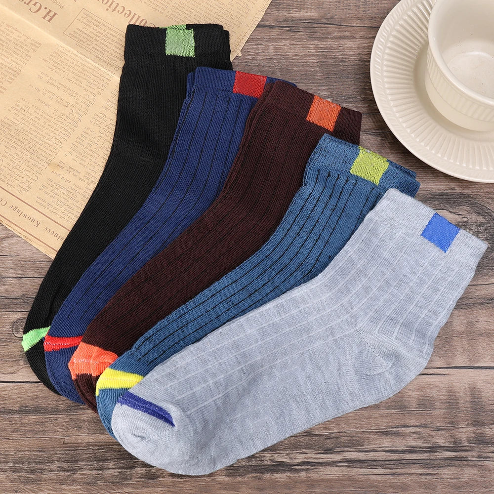 1/5pairs High Quality Men's Socks Casual Breathable Run Sports Socks Male Cotton Socks Winter Black Socks Men Large Size 38-45