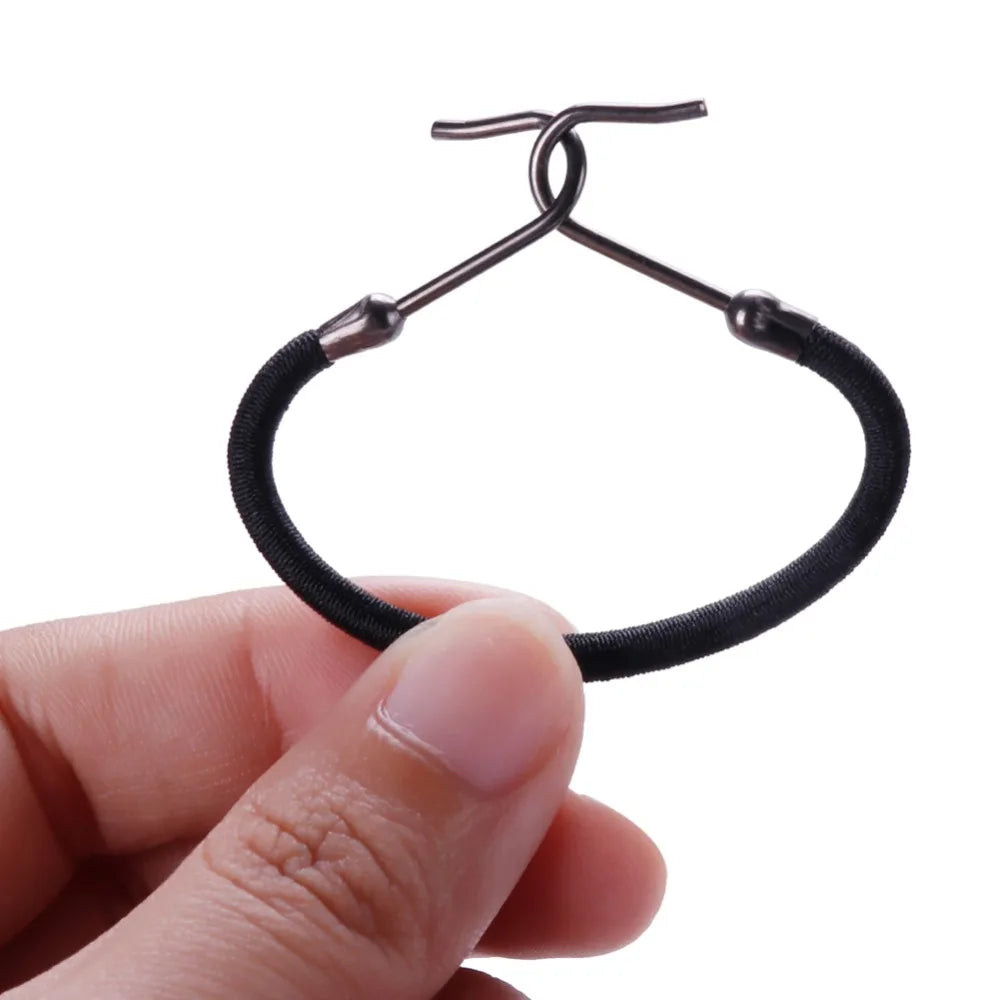 1/5/10pcs Casual Elastic Clips Bows Girls Women Bands Gum With Hooks Ponytail Holder Bungee Hair Thick Hair Accessories Headwear