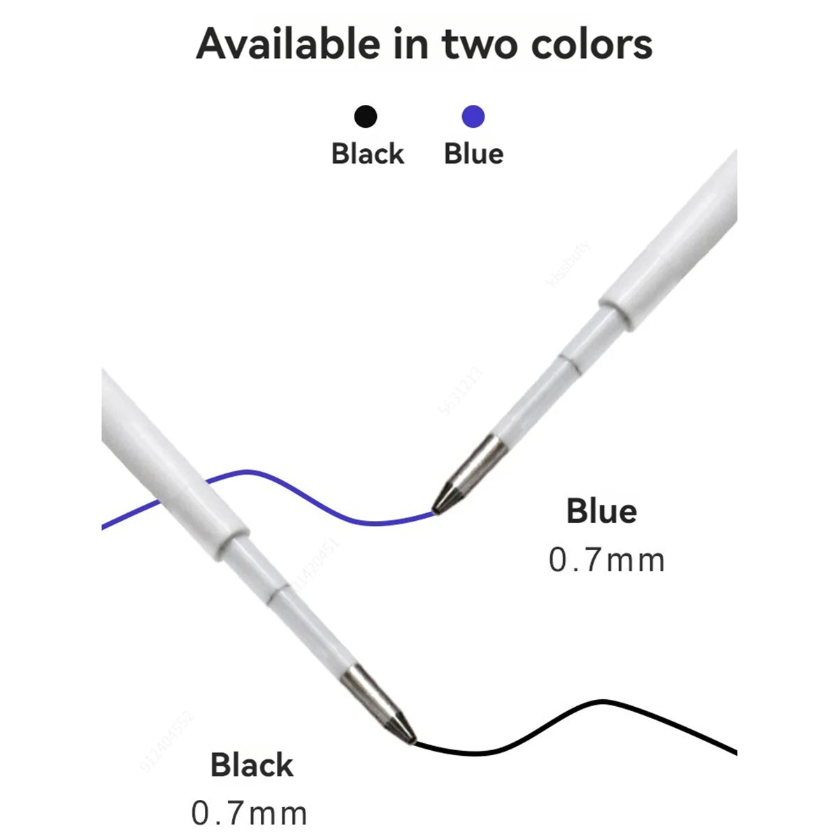 10-20pcs 0.7MM Ballpoint Pen Plastic G2 Refills Blue/Black Ink  for Pens Writting Parts Office Stationery