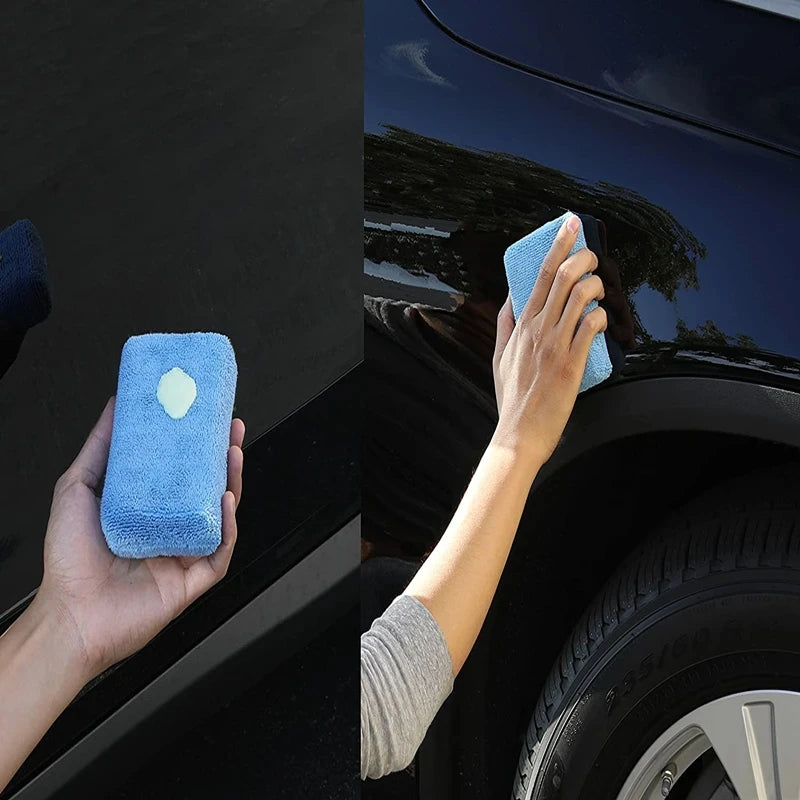 1/10Pcs Car Wax Applicator Pads Microfibre Polishing Sponges Soft Auto Detailing Waxing Sponge Cleaning Foam Car Paint Care Pad