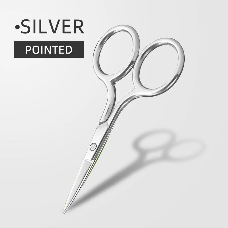 Z'LRAQI BEAUTY Rose Gold eyebrow scissors Eyelash Stainless steel pointed mini embroidery scissors Multi-functional