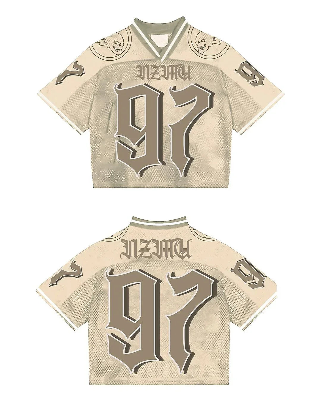Y2K Unisex Breathable T Shirt American Fashionable splicing football loose jersey casual Streetwear Hip Hop men women t shirt