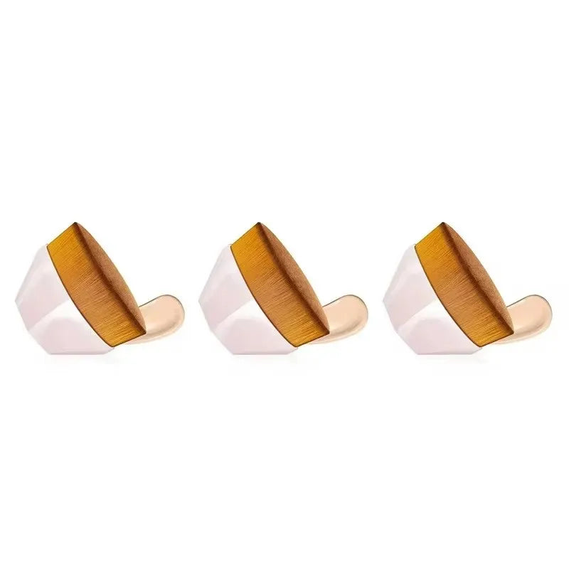 1-5pcs Hexagonal Makeup Brush, Flawless Foundation Make-Up Brush, Suitable For Liquid Makeup Brush Set, Women'S Soft Cosmetics