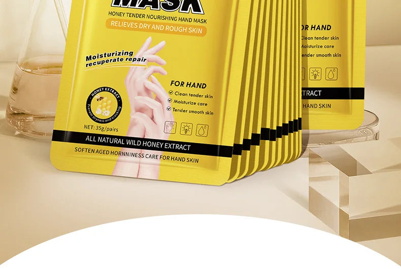 10 Pairs Honey Hand Mask Hands skincare Masks Moisturizing Nourishing Hydrating Tendering Smoothing Hands Skin Care Products
