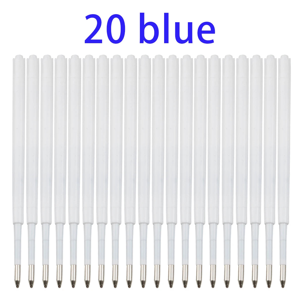 10-20pcs 0.7MM Ballpoint Pen Plastic G2 Refills Blue/Black Ink  for Pens Writting Parts Office Stationery