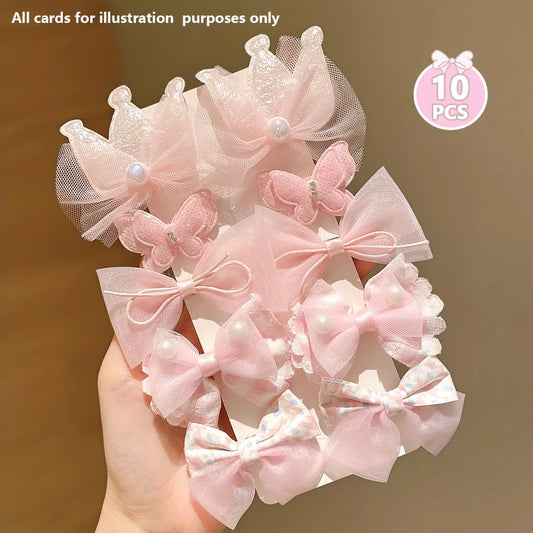 10 Pieces of Sweet Pink Hairpins Are Cute and Versatile