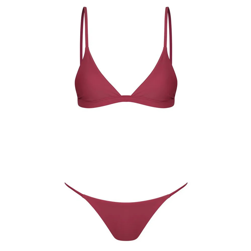 Y2k Sexy Bandage Micro Bikini Sets Women Two Piece Push Up Tankinis Swimwear Summer Hawaiian Beachwear Traje De Bano Mujer
