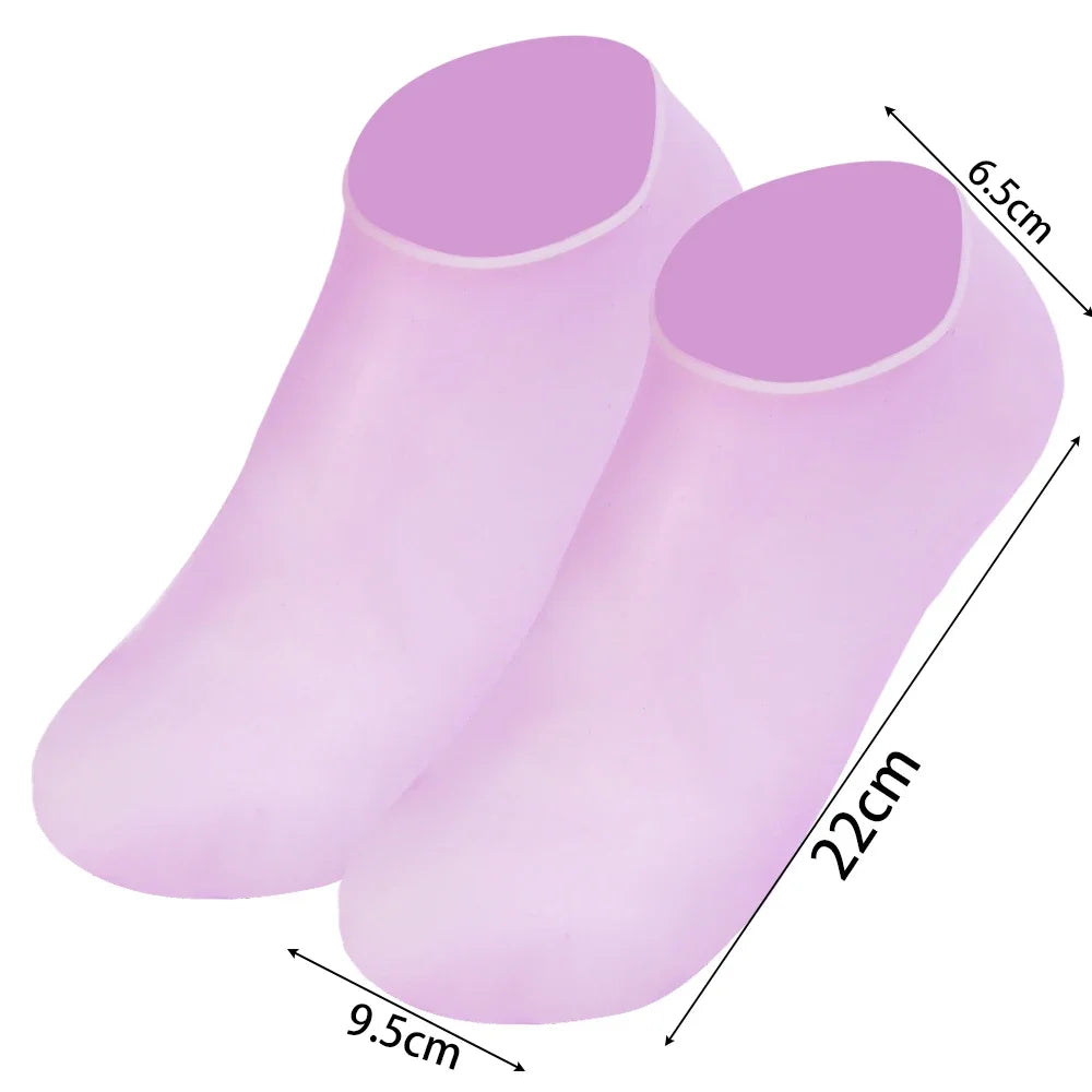 1/3pairs Silicone Moisturizing Foot Socks Anti Cracking Dry Dead Skin Foot Spa Tools Reusable Gel Stocking Protective Feet Cover