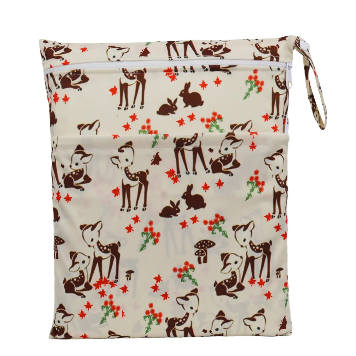 [Sigzagor] Wet Dry Bag With Two Zippered Baby Diaper Nappy Waterproof Reusable Washable