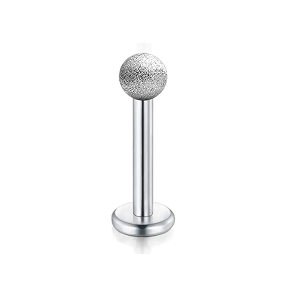 WKOUD 16g Stainless Steel Lip Labret Piercing Crystal Ball Monroe Lip Stud Helix Tragus Conch Cartilage Earrings 6/8/10mm