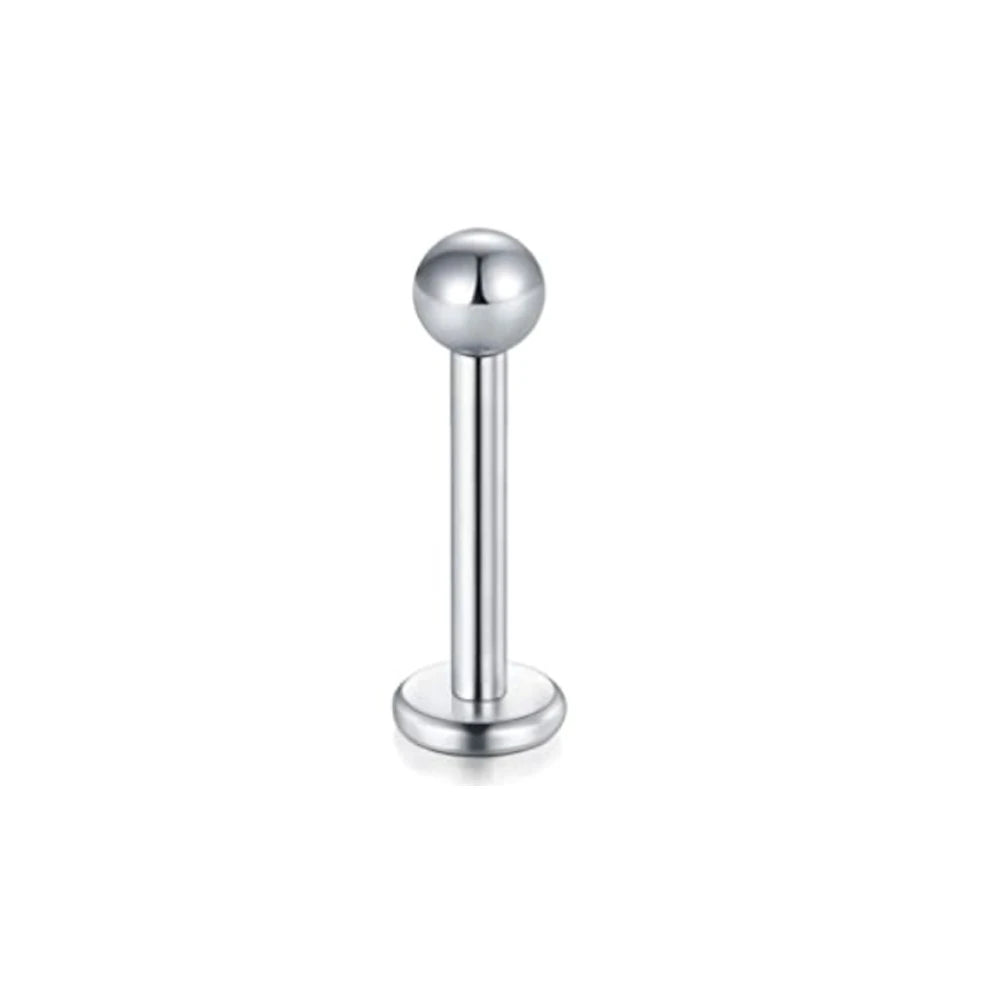 WKOUD 16g Stainless Steel Lip Labret Piercing Crystal Ball Monroe Lip Stud Helix Tragus Conch Cartilage Earrings 6/8/10mm