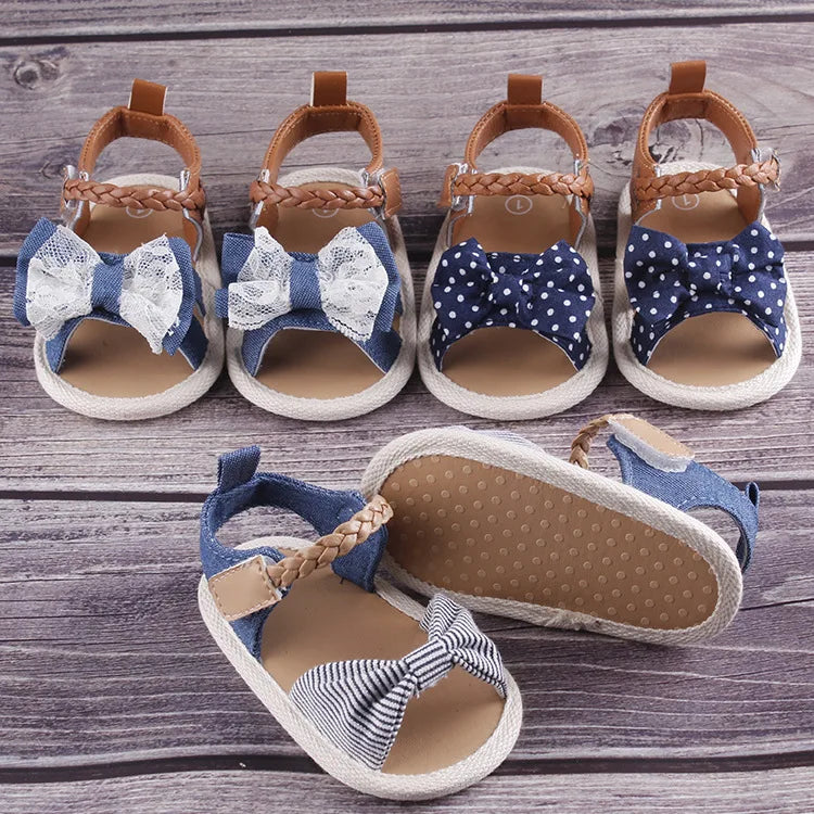 0-18Months Newborn Baby Sandals Floral Print Princess Sandals Sneakers for Infant Girls Toddler Soft Crib Walkers Shoes