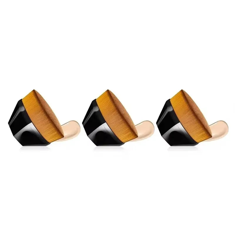 1-5pcs Hexagonal Makeup Brush, Flawless Foundation Make-Up Brush, Suitable For Liquid Makeup Brush Set, Women'S Soft Cosmetics