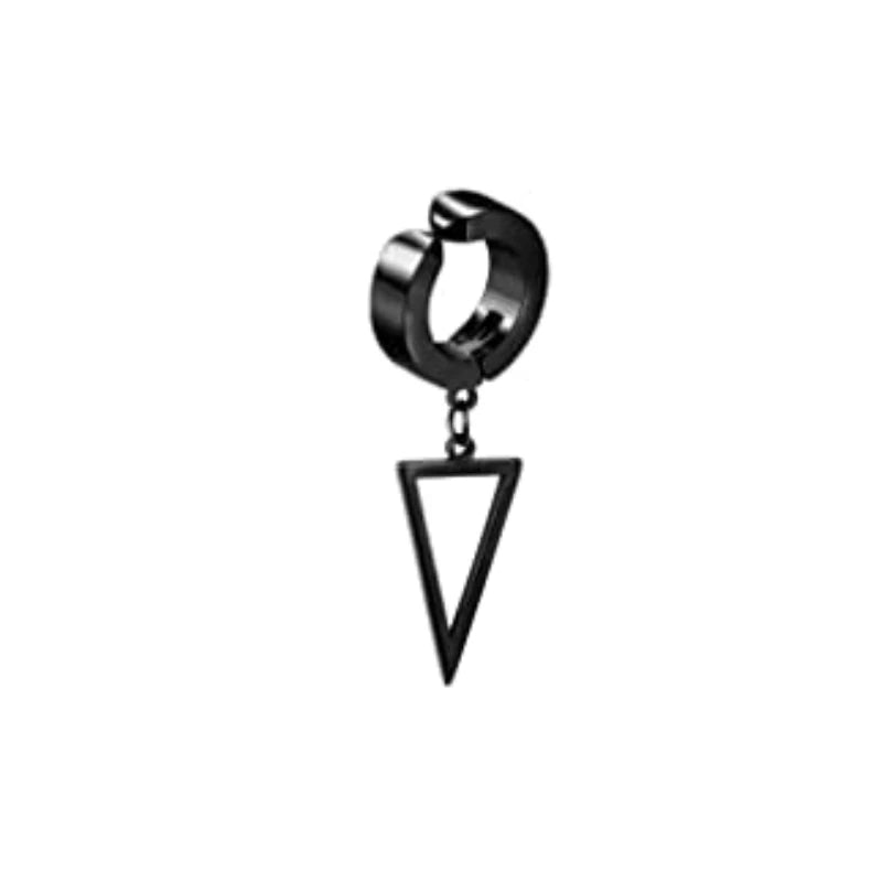 1-15 Pieces Clip on Earrings Set for Men Stainless Steel Black Fake Piercing Earring Mens Hoop Non-piercing Earrings