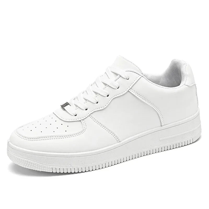 New Solid Color Fashion High Quality Men's Outdoor Walking Vulcanized Shoes Sneakers Casual Shoes Comfortable Lace-up