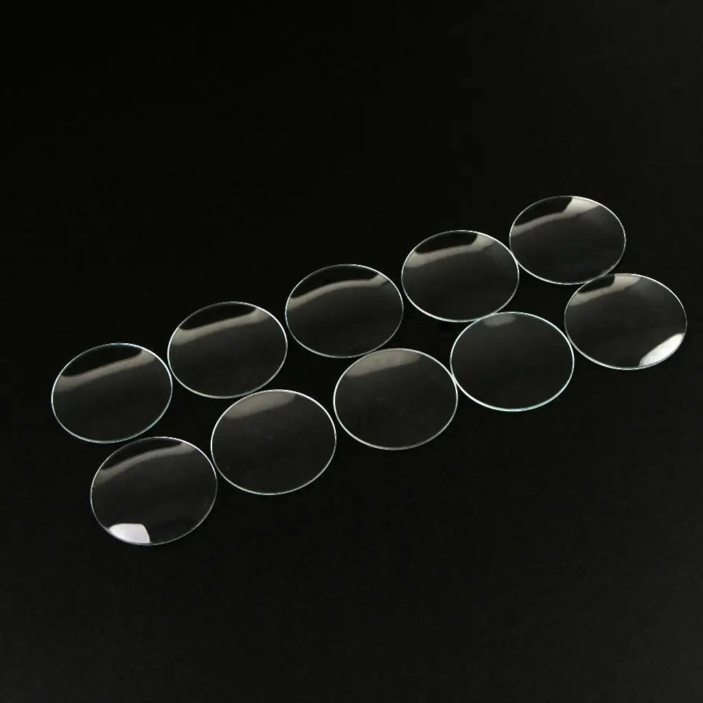 10 Pieces/Pack Domed Mineral Glass Clear Transparent Watches Lens Replacement for Watchmaker Repair 24/25/26/27mm
