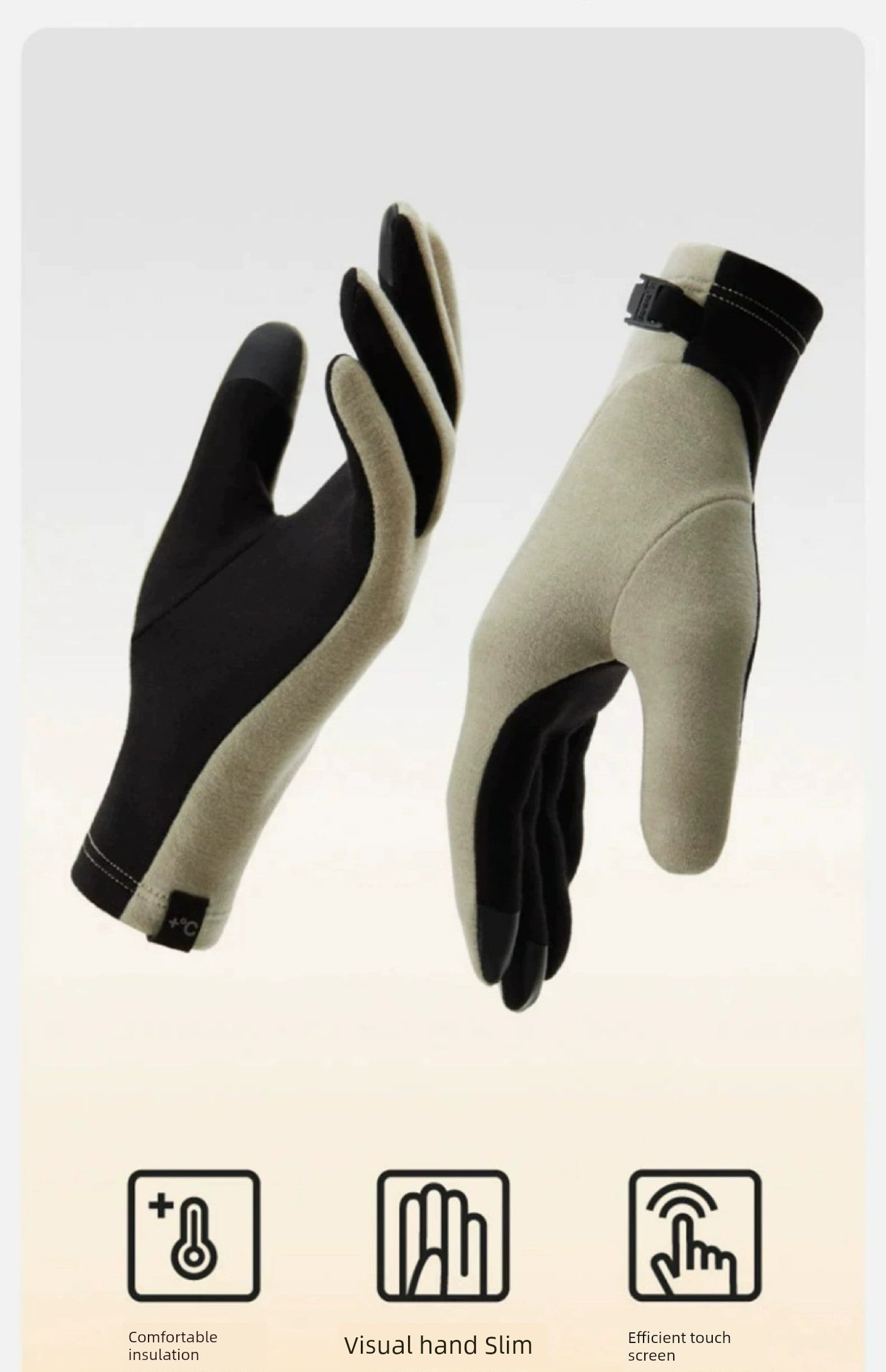 [Same Style as Zhou Dongyu] Banana Inner Hot Leather 301 + Gloves Touch Screen Cycling Skiing Outdoor Keep Warm Men and Women Winter