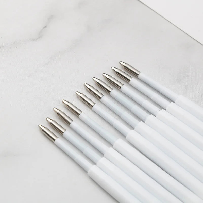 10-20pcs 0.7MM Ballpoint Pen Plastic G2 Refills Blue/Black Ink  for Pens Writting Parts Office Stationery