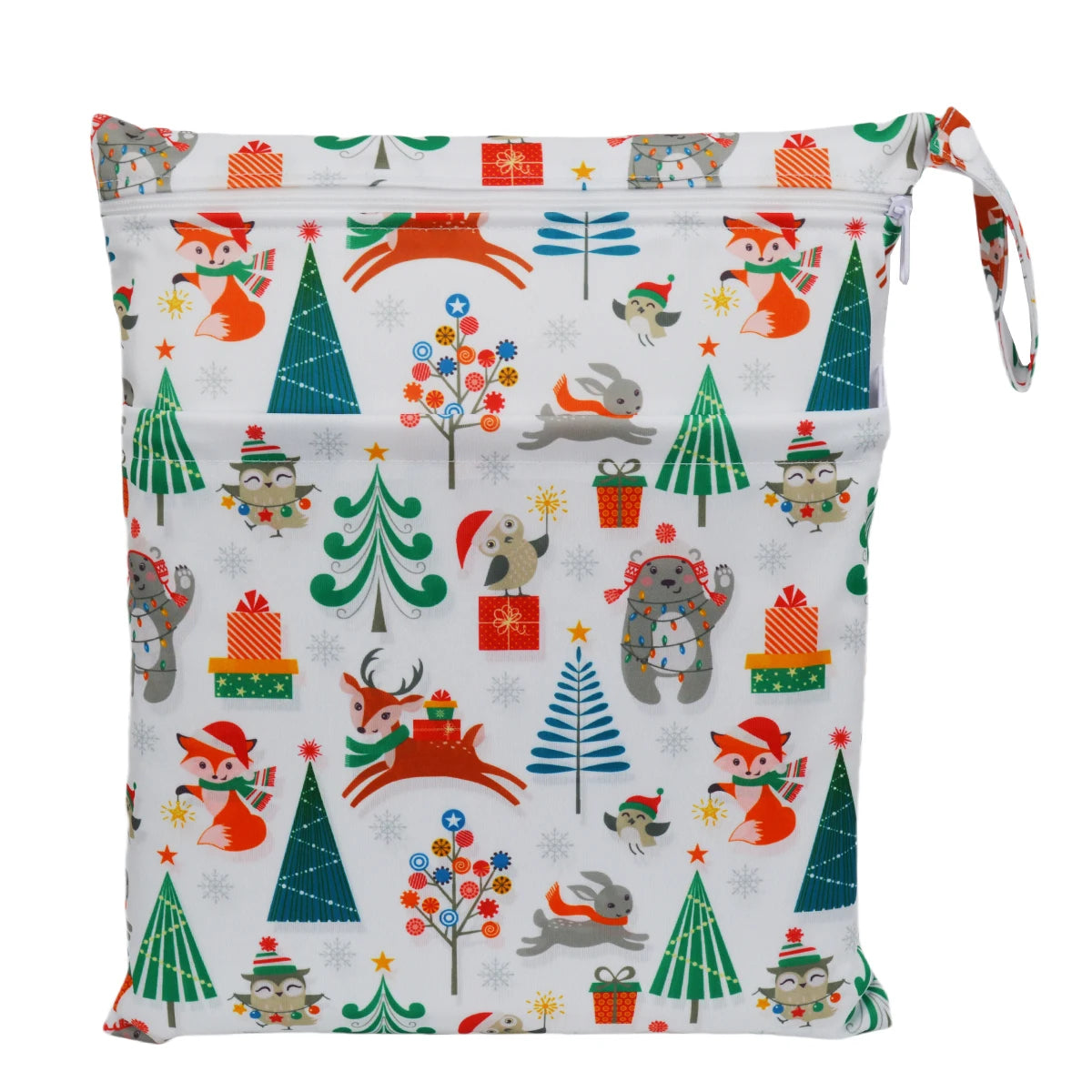 [Sigzagor] Wet Dry Bag With Two Zippered Baby Diaper Nappy Waterproof Reusable Washable