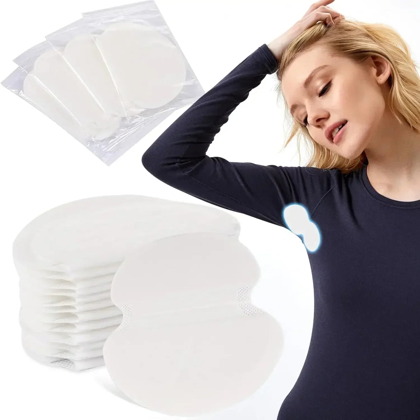 10/300pcs Unisex Summer Sweat Pads Deodorants Underarm Anti Perspiration Sweat Pads Disposable Armpit Absorb Useful Shield Pads
