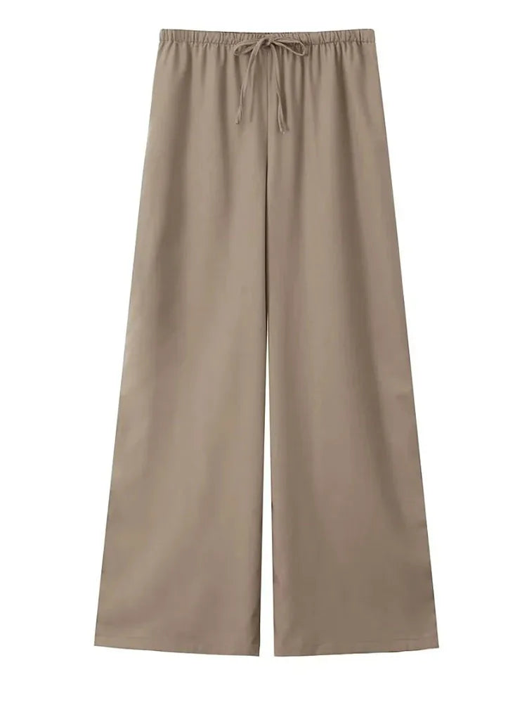 [EAM] Big Size Gray Jacket Wide Leg Pants Two Piece Suit New V-Neck Long Sleeve Women Fashion Tide Spring Autumn 2024 1DH6481