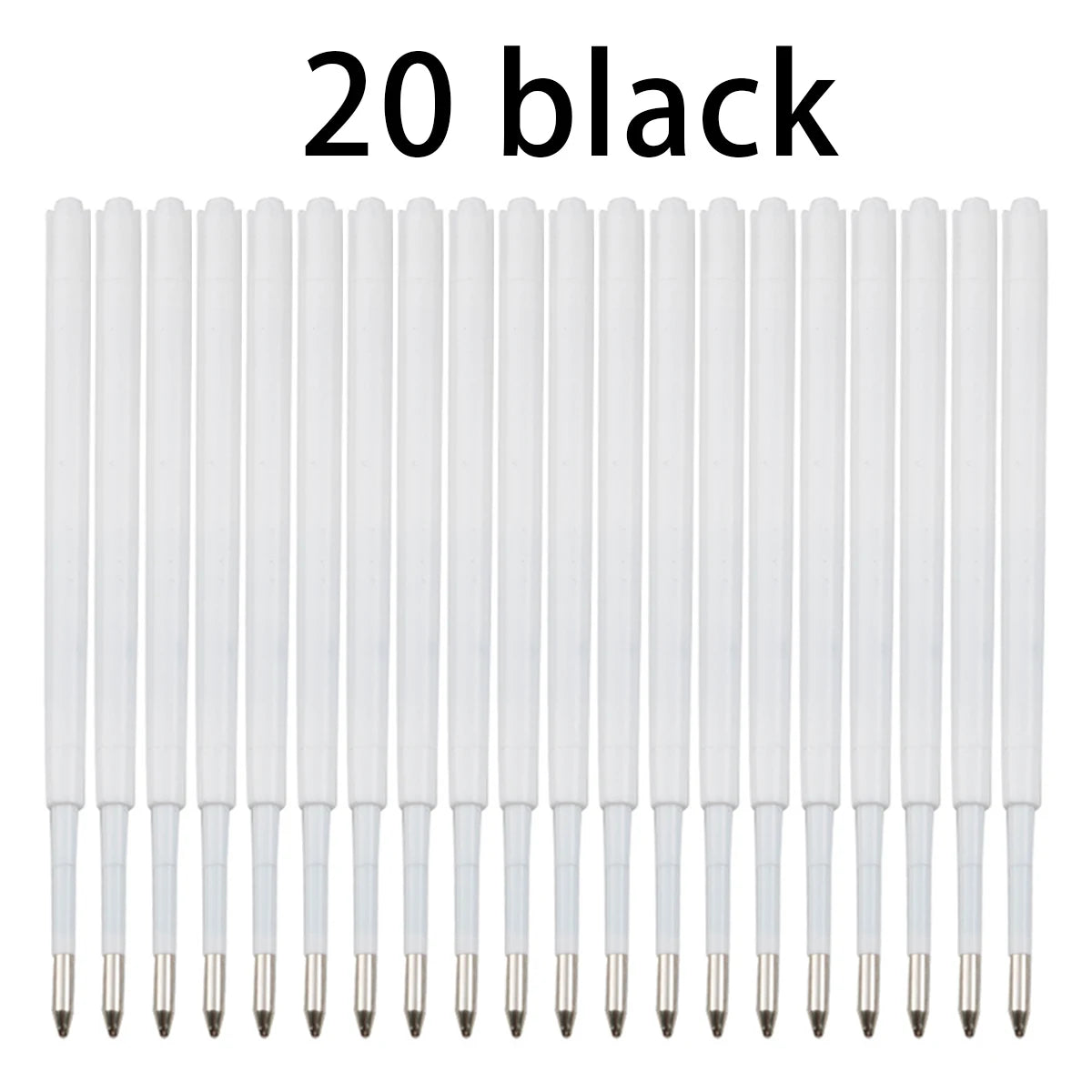 10-20pcs 0.7MM Ballpoint Pen Plastic G2 Refills Blue/Black Ink  for Pens Writting Parts Office Stationery
