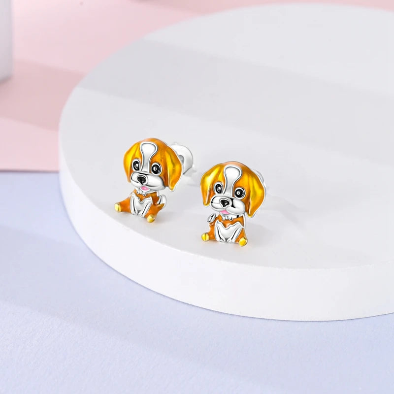 100% 925 Sterling Silver Earrings For Women Colorful Zircon flower Star Butterfly Cat Pendants Earrings Elegant Party Jewelry