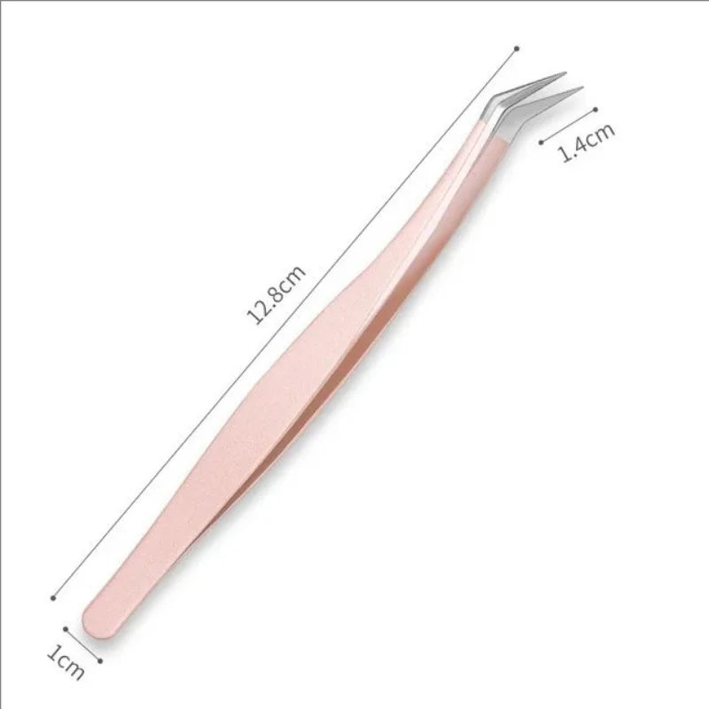 MJ 1 Pcs Eyelash Extension Tweezers Stainless Steel 3D Accurate Clip Eyelashes Tweezers Lash Extensions Supplies Set Tool