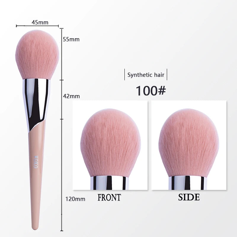 100# Large Powder Make Up Brush Big Powder Bronzer Brush Fluffy Pink Synthetic Hair Face Contour Bronzer Powder Makeup Tool