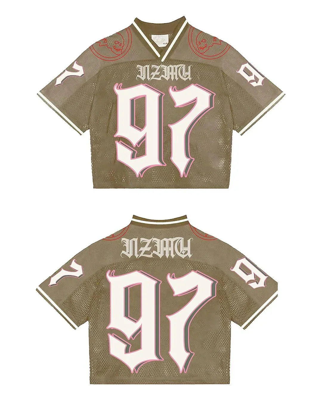 Y2K Unisex Breathable T Shirt American Fashionable splicing football loose jersey casual Streetwear Hip Hop men women t shirt