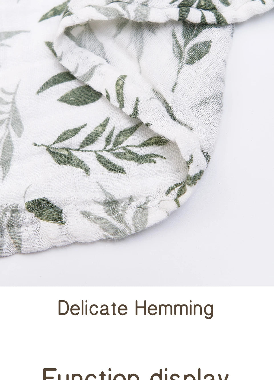 100% Cotton 120*110cm 2 Layers Newborn Baby Bath Towel Wrap Muslin Swaddle Blankets