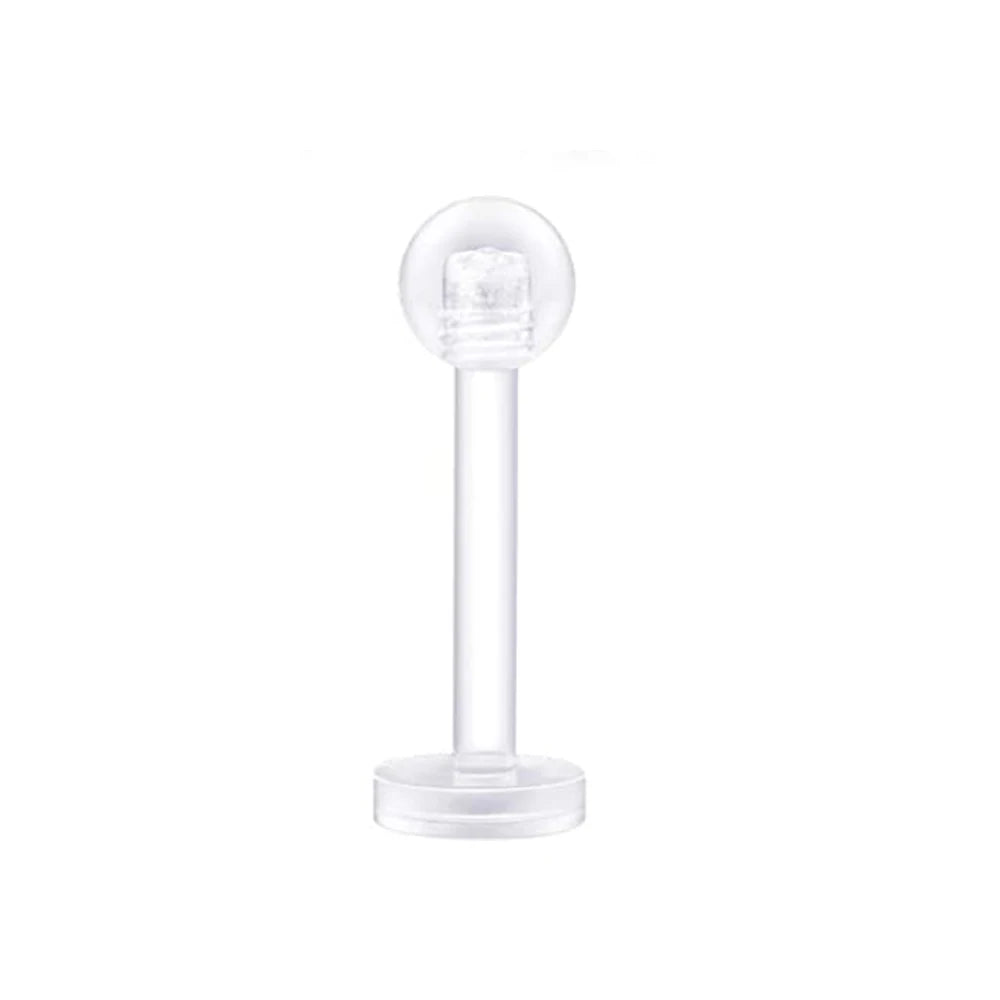 WKOUD 16g Stainless Steel Lip Labret Piercing Crystal Ball Monroe Lip Stud Helix Tragus Conch Cartilage Earrings 6/8/10mm