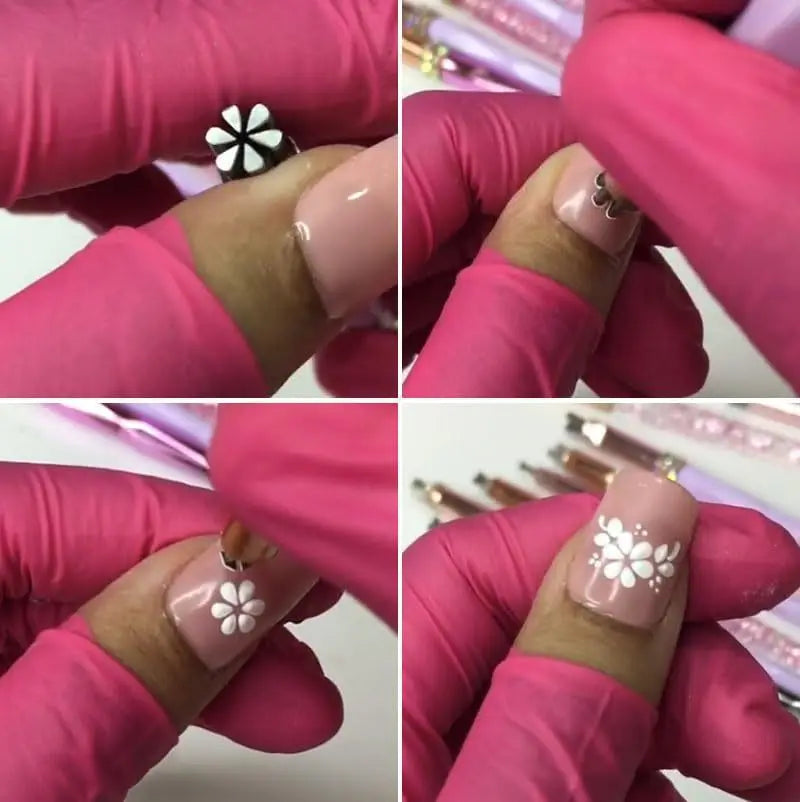 10/6/4pcs Nail Art Stamp Pen Set Handicraft Graffiti Flower Nail Templates Stamper Polishing Painting Drawing DIY Manicure Tools