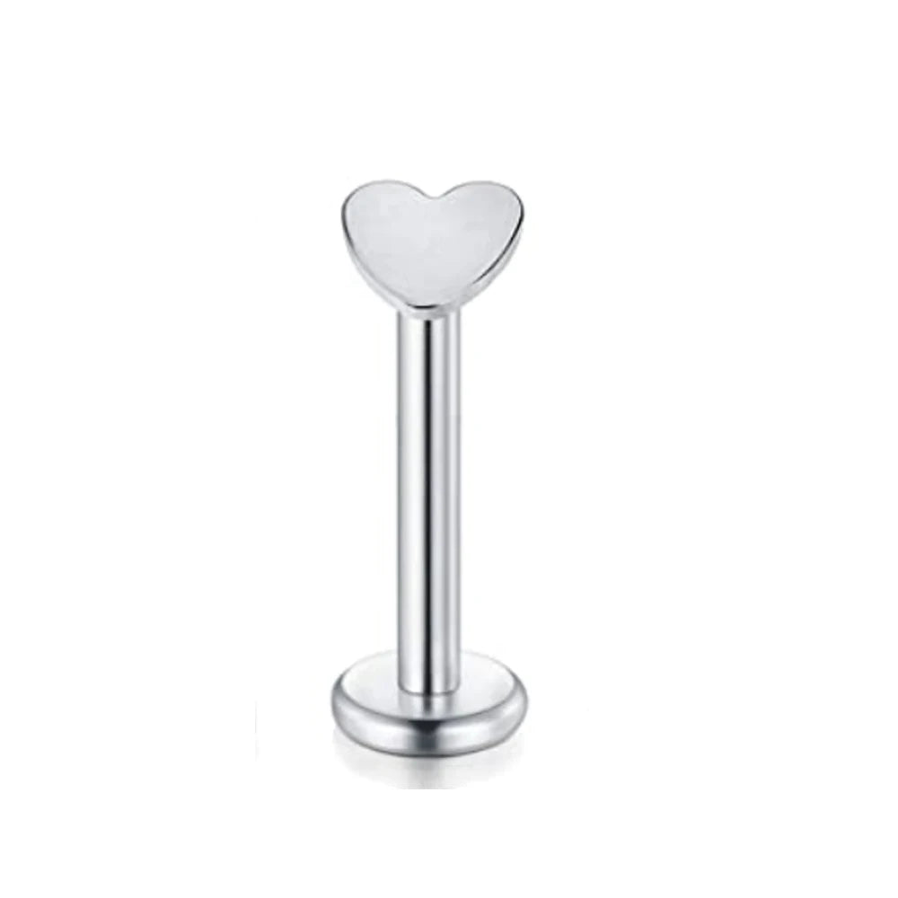 WKOUD 16g Stainless Steel Lip Labret Piercing Crystal Ball Monroe Lip Stud Helix Tragus Conch Cartilage Earrings 6/8/10mm