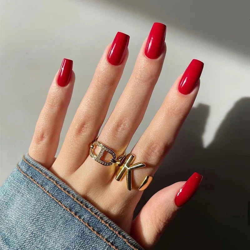 24p Artificial Acrylic Finished Sticky Nails Black Almond Nail Art Fake Nails Handmade Long Ballet Removable Press on Nail Tips