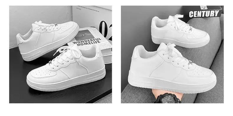 New Solid Color Fashion High Quality Men's Outdoor Walking Vulcanized Shoes Sneakers Casual Shoes Comfortable Lace-up