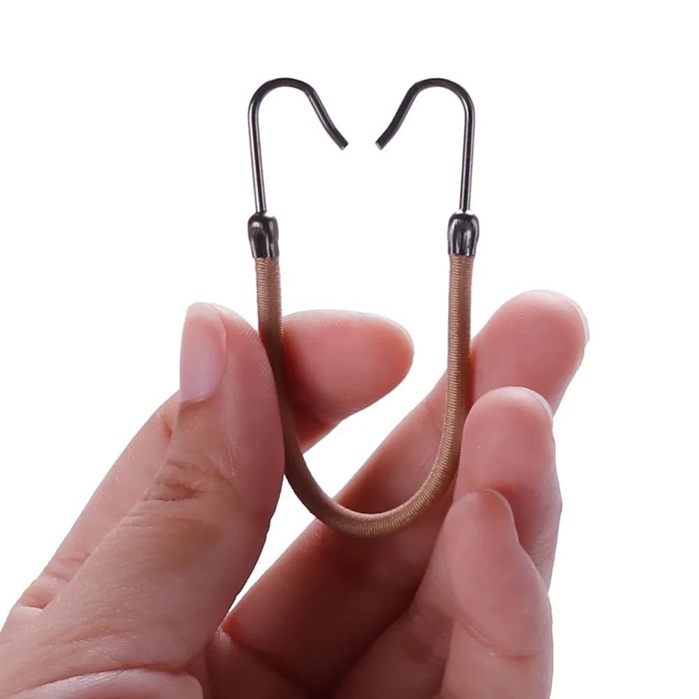 1/5/10pcs Casual Elastic Clips Bows Girls Women Bands Gum With Hooks Ponytail Holder Bungee Hair Thick Hair Accessories Headwear