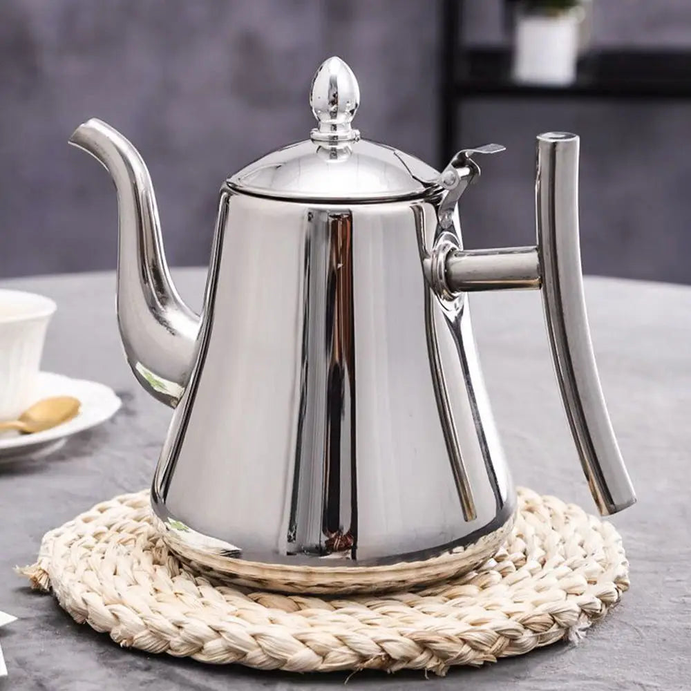 1.0L/1.5L/2.0L Tea Kettle Stainless Steel Teapot Removable Infuser for Loose Flower Tea Coffee Stovetop Safe Water Kettle