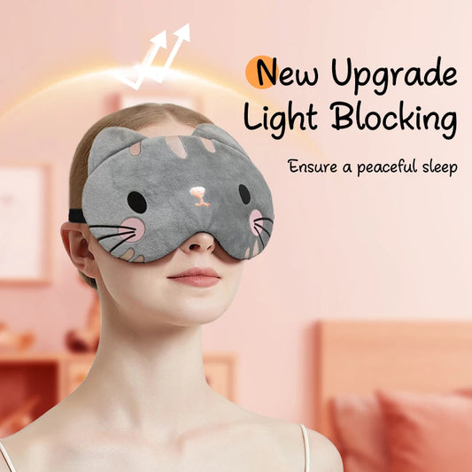 Sleeping Eye Mask Blindfold Soft Plush Eyepatch Adjustable Travel Light Blocking Breathable Eyes Mask Cute Eye Cover For Sleep