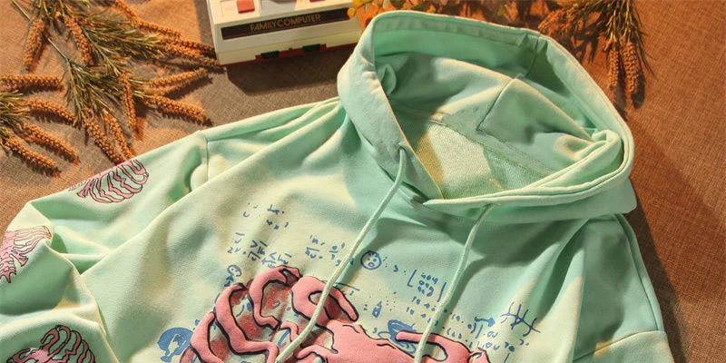 Y2K Pink Skeleton Hoodies Women Autumn Streetwear pullover Goth  Sweatshirts Harajuku Grunge Oversized Winter Hoodies Female