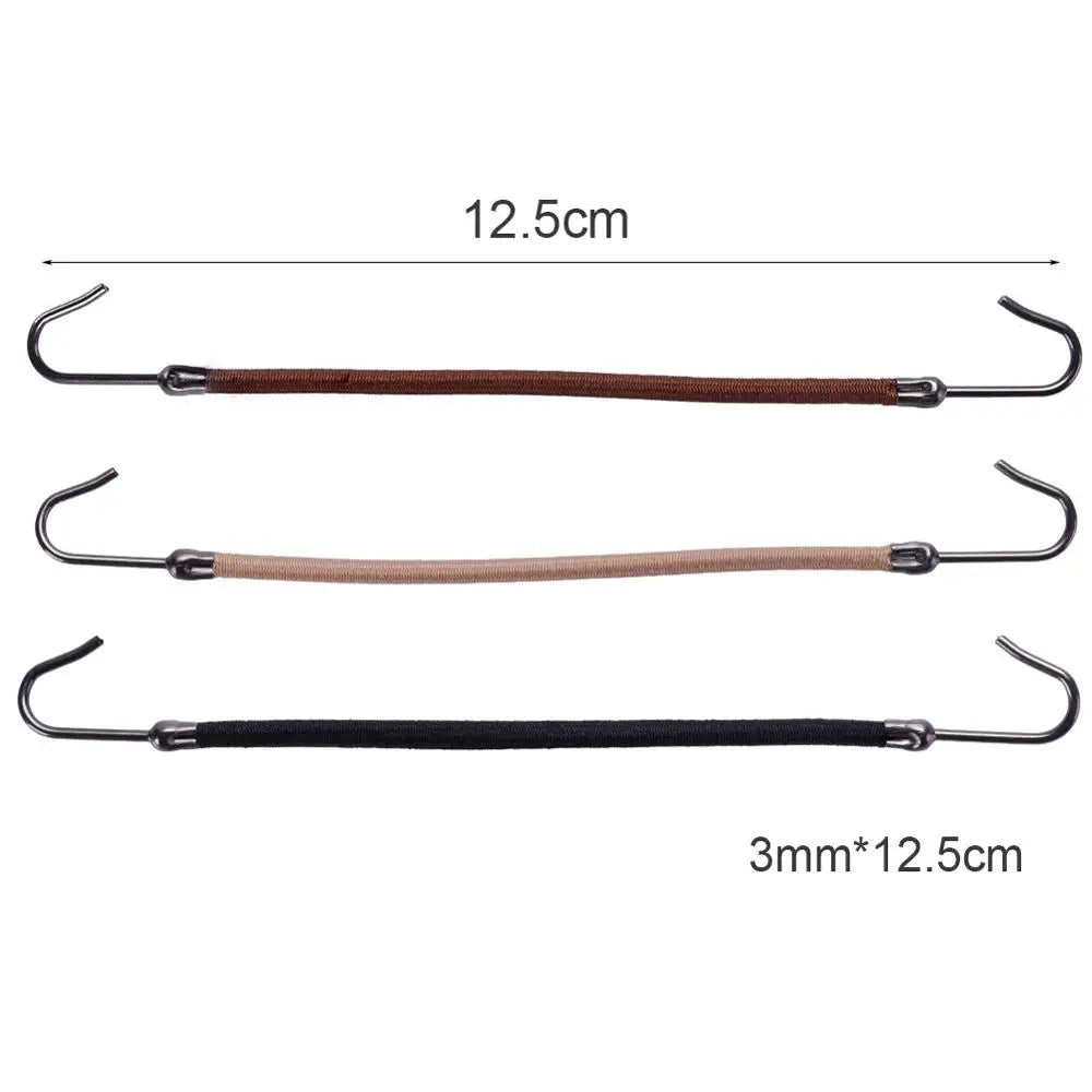 1/5/10pcs Casual Elastic Clips Bows Girls Women Bands Gum With Hooks Ponytail Holder Bungee Hair Thick Hair Accessories Headwear